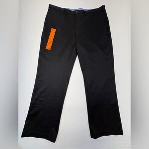 NWT Haggar Premium  Dress Khakis- Black Straight Fit 42x32